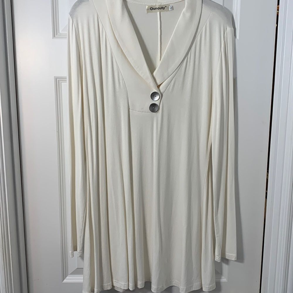 Ouncuty Size Large cream mini dress and/or tunic